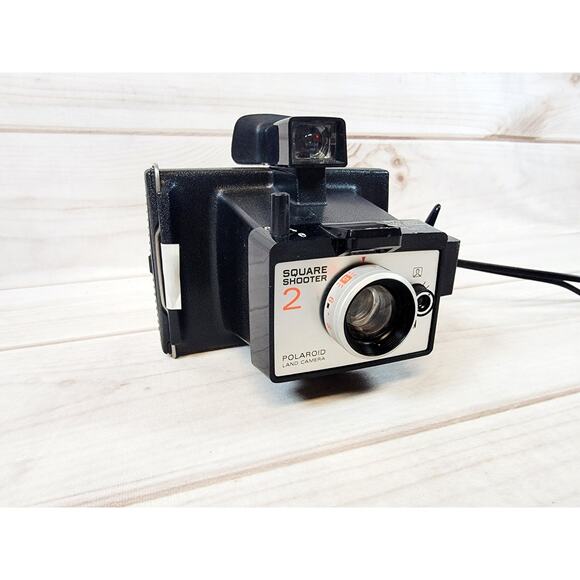 Vintage 1970s Polaroid Square Shooter 2 Black Instant Land Camera Tested - Picture 1 of 14
